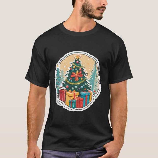 Plus Storlek jul T-Shirt - Festive & Snyggt Ho (Framsida)