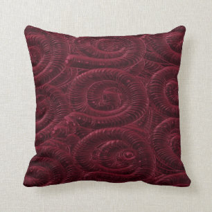 Plush Burgundy Pillow av Barbara Dean Aliaga Kudde