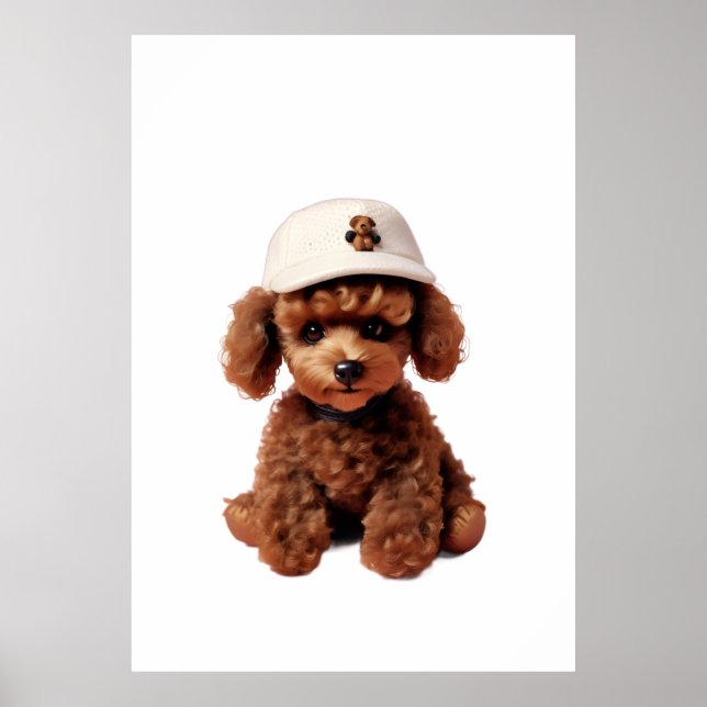 Plush Chocolate Mini Poodle Folder Poster (Framsidan)