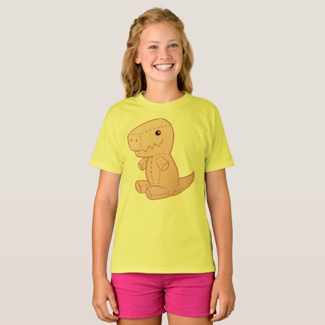 Plush Cute T-Rex T Shirt (Hel framsida)