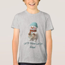 Plush Snowman With Christmas Lights T Shirt