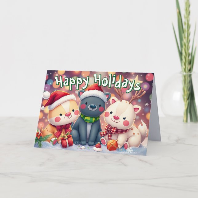 Plush Toy Christmas Card Helgkort (Framsida)