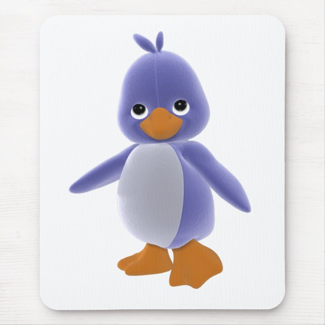 Plushie blåttToon pingvin Mousepad Musmatta (Framsidan)