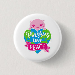 Plushies Kärlek Peace | Cute Kawaii Heart Earth Knapp