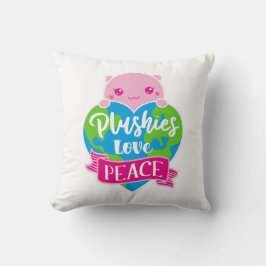Plushies Kärlek Peace | Cute Kawaii Heart Earth Kudde