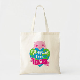 Plushies Kärlek Peace Cute Kawaii Heart Earth Tygkasse
