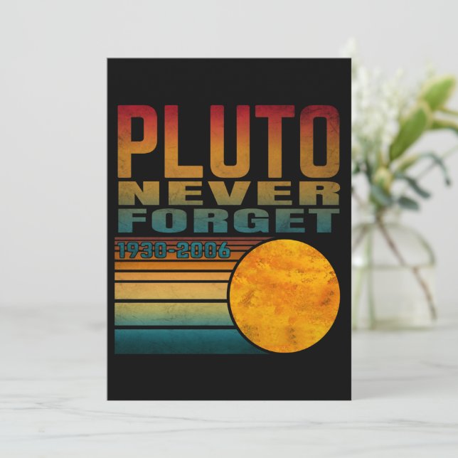 Pluto Aldrig Glöm Inbjudningar (Stående Fram)
