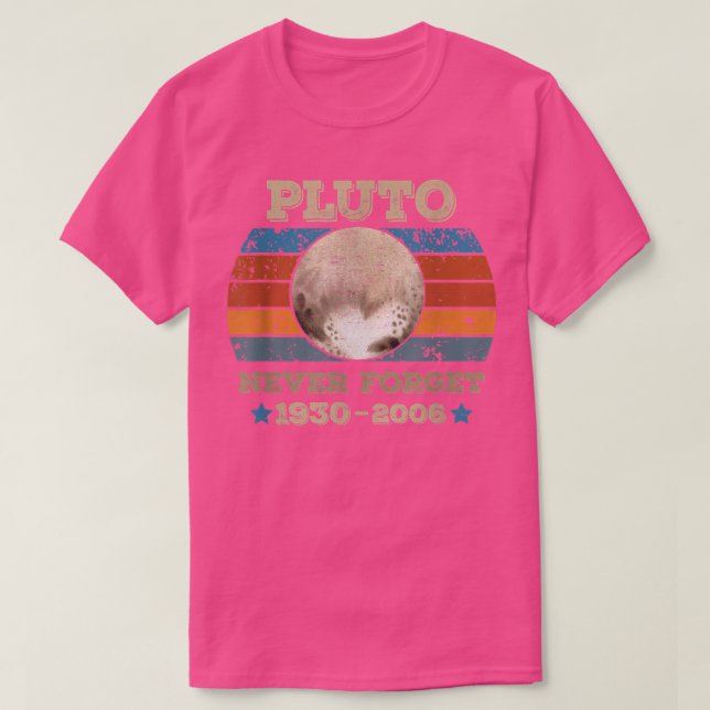 Pluto Aldrig Glömma den vetenskapliga astronomiåte T Shirt (Design framsida)