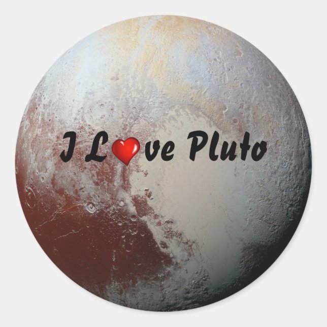 Pluto älskare runt klistermärke (Framsida)