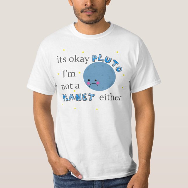 pluto är inte ett planet tee shirt (Framsida)