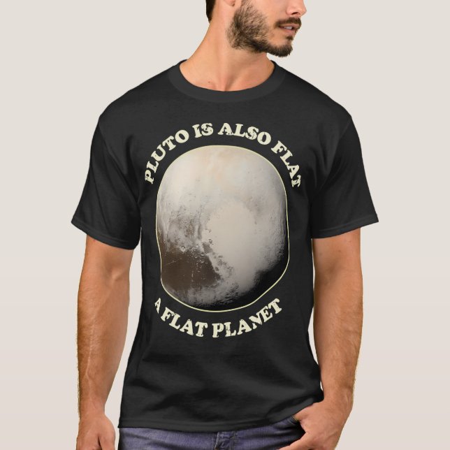 Pluto är också en platt planet t shirt (Framsida)