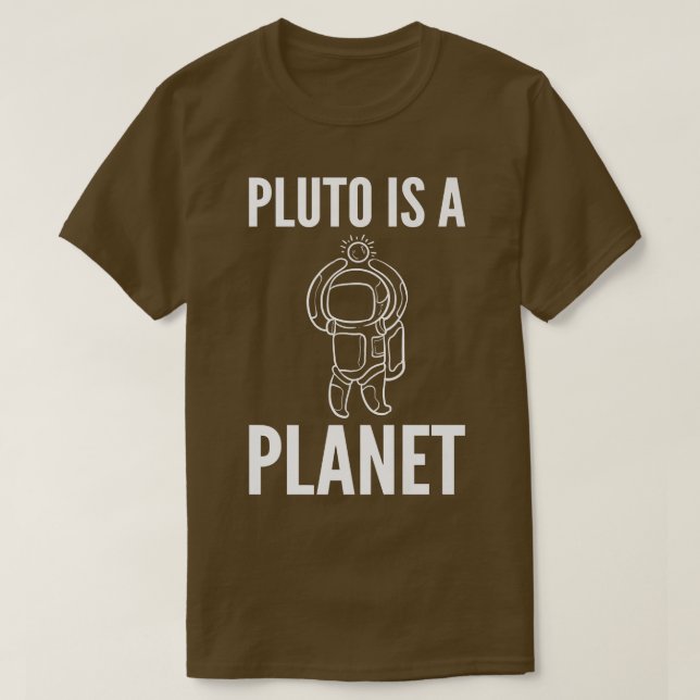 Pluto är Planet Spaceman eller Astronaut T Shirt (Design framsida)