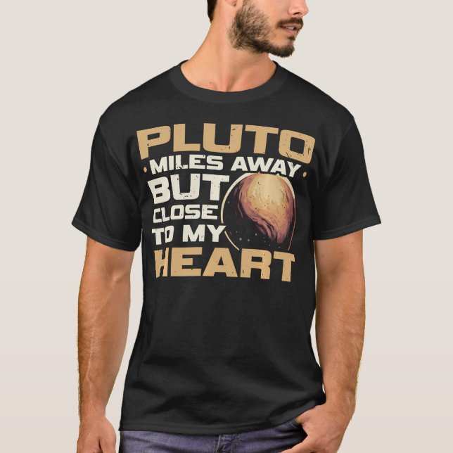 Pluto Astrologi Rymdvetenskap Planet Astronom T Shirt (Framsida)