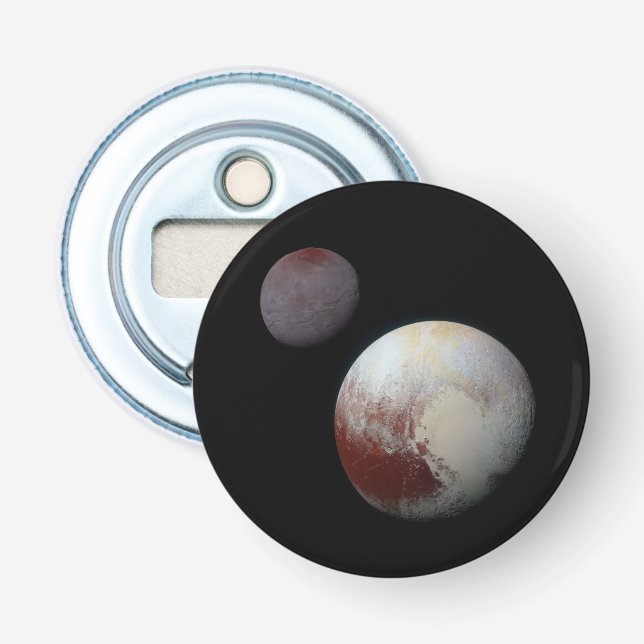 Pluto & Charon 9:e eller dvärgplanet Solsystemet Flasköppnare (Framsidan)