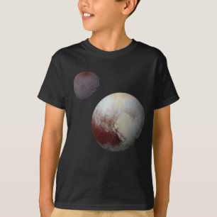 Pluto & Charon 9:e eller dvärgplanet Solsystemet T Shirt