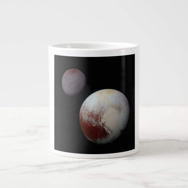 Pluto & Charon 9:e eller Dwarf Planet Solar System Jumbo Mugg (Framsidan)