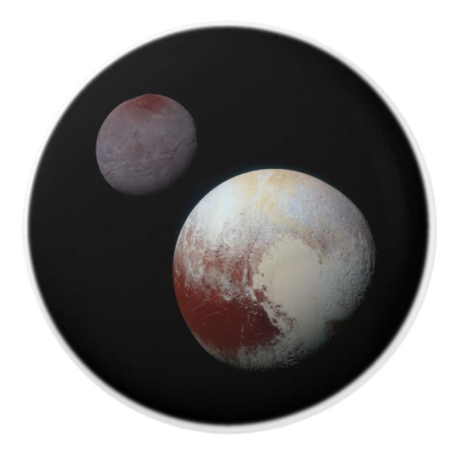 Pluto & Charon 9:e eller Dwarf Planet Solar System Knopp (Framsidan)