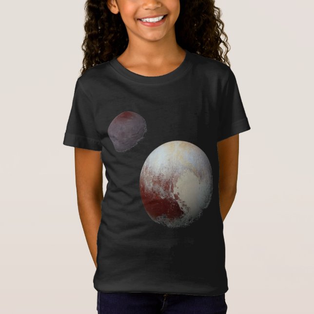 Pluto & Charon 9:e eller Dwarf Planet Solar System T Shirt (Framsida)