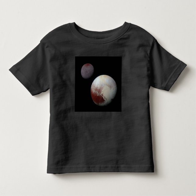 Pluto & Charon 9:e eller Dwarf Planet Solar System T Shirt (Framsida)
