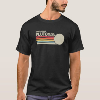 PLUTO FÅR ALDRIG GLÖMMA Retro Stil FUNNY Space, Sc T Shirt