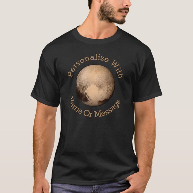 Pluto för personlig tee shirt (Framsida)