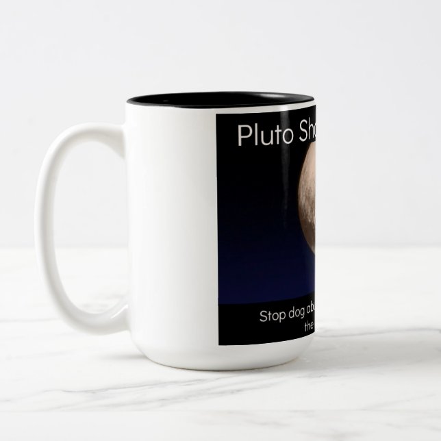 Pluto för planetcupen Två-Tonad mugg (Vänster)