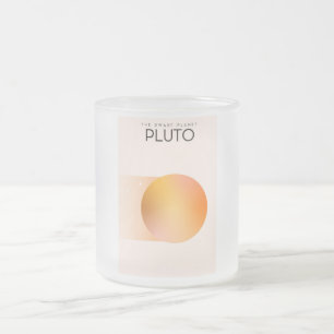 Pluto från dvärgplaneten frostad glasmugg