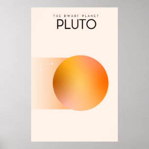 Pluto från dvärgplaneten poster
