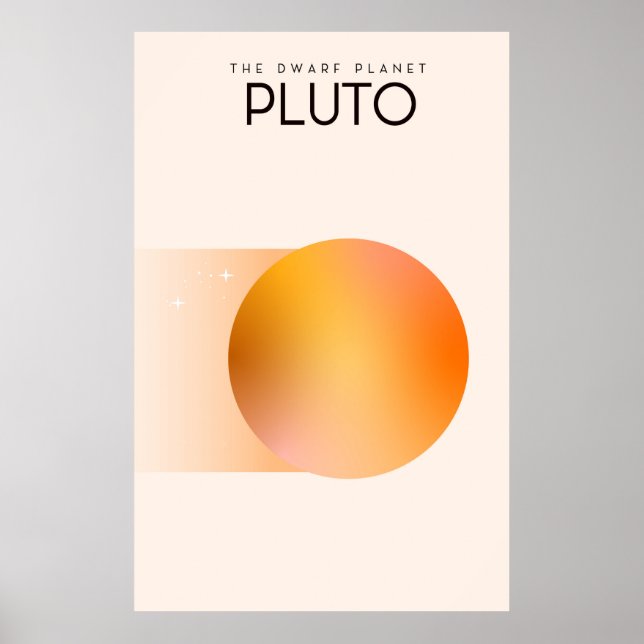 Pluto från dvärgplaneten poster (Framsidan)