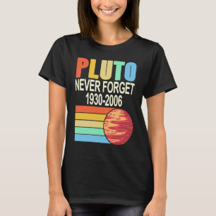 PLUTO Glöm Aldrig 1930 2006 Cool Retro Planet Pre T Shirt