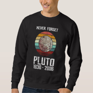Pluto Glöm Aldrig 1930 2006 Vintage   Rymdvetenska Lång Ärmad Tröja
