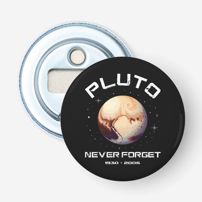 Pluto Glöm Aldrig Flasköppnare (Framsidan)