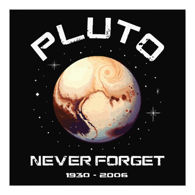 Pluto Glöm Aldrig Fototryck (Framsidan)