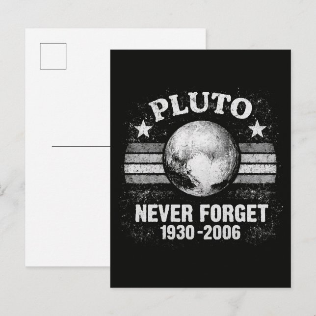 Pluto Glöm Aldrig Inbjudan Vykort (Fram/baksida)