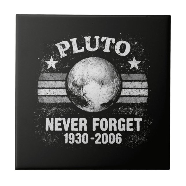 Pluto Glöm Aldrig Kakelplatta (Framsidan)
