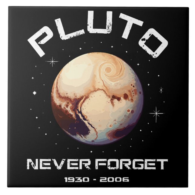 Pluto Glöm Aldrig Kakelplatta (Framsidan)