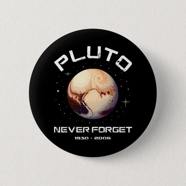 Pluto Glöm Aldrig Knapp (Framsida)