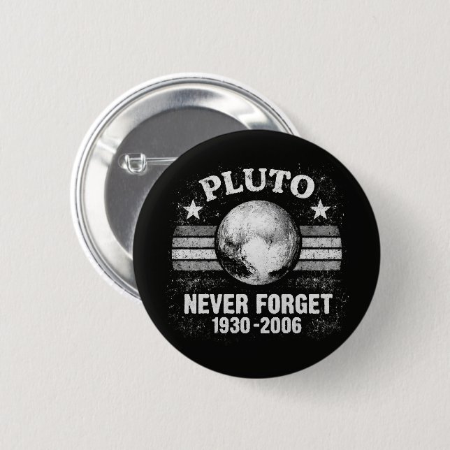Pluto Glöm Aldrig Knapp (Framsida & baksida)