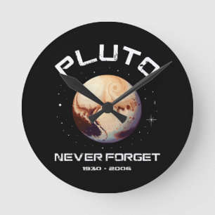 Pluto Glöm Aldrig Rund Klocka