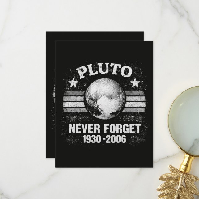 Pluto Glöm Aldrig Tack Kort (Fram/Back In Situ)
