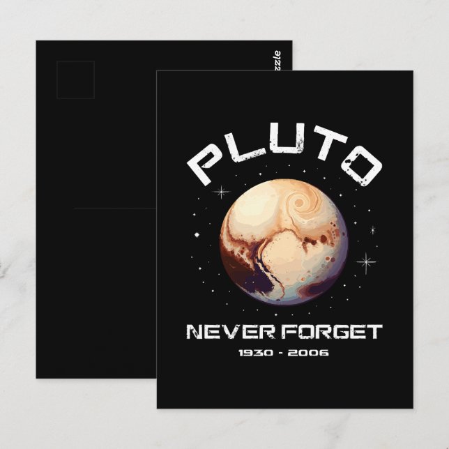 Pluto Glöm Aldrig Vykort (Fram/baksida)