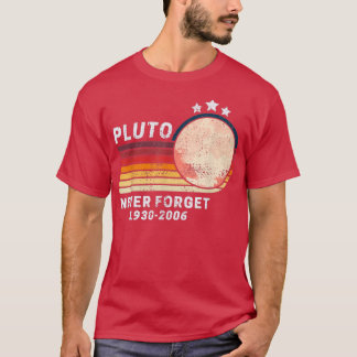 PLUTO GLÖMMER ALDRIG Retro Stil FUNNY Space, Vinta T Shirt