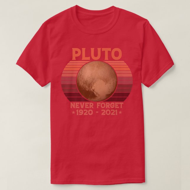 PLUTO GLÖMMER ALDRIG Retro Stil FUNNY Space, Vinta T Shirt (Design framsida)