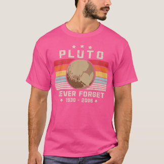 PLUTO GLÖMMER ALDRIG Retro Stil FUNNY Space, Vinta T Shirt