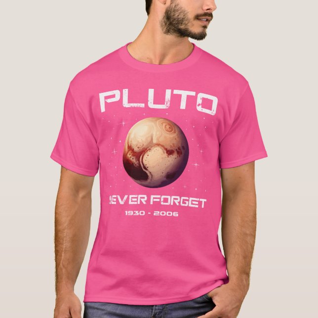 Pluto Glömmer Aldrig Vänner T Shirt (Framsida)