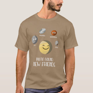 Pluto hittade nya vänner Dwarf Planets Universe fr T Shirt