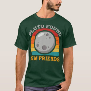 Pluto hittade nya vänner Solar Space Science Premi T Shirt
