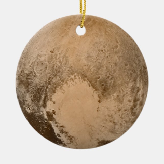 Pluto-hjärta Julgransprydnad Keramik (Framsidan)