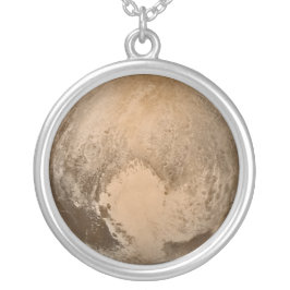 Pluto-hjärta Silverpläterat Halsband