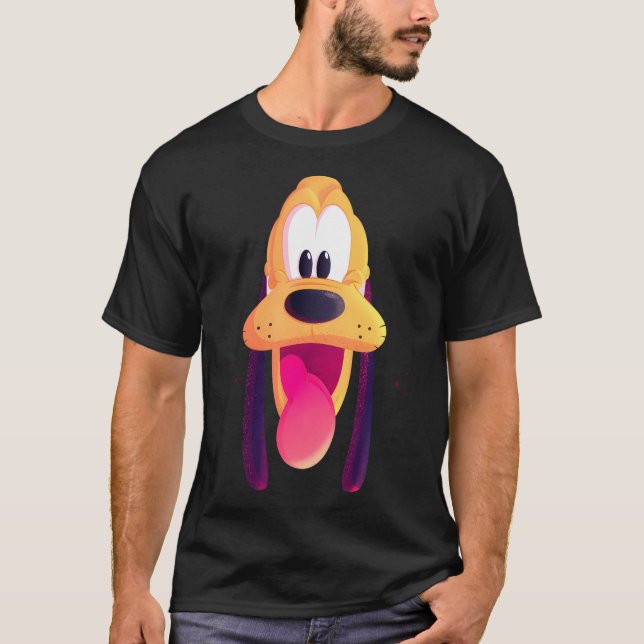 Pluto Hund Pluto Tecknade figurer T Shirt (Framsida)